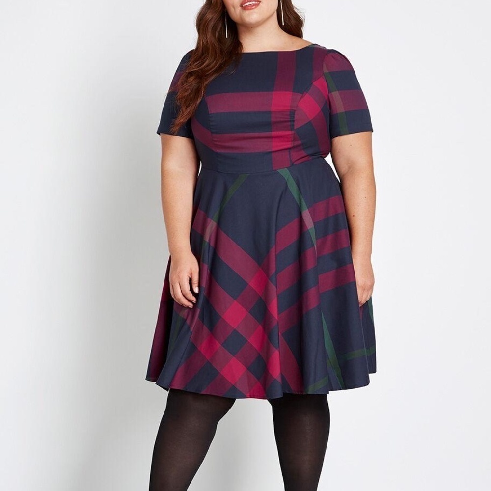 Modcloth "I Rest My Grace" Midi Dress in Navy